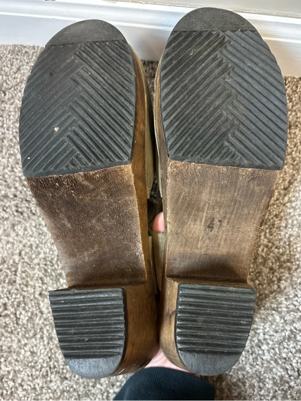 Lotta from Stockholm Taupe Clogs in Oiled Nubuck Leather USA 9.5 EUR 41 - Picture 6 of 6